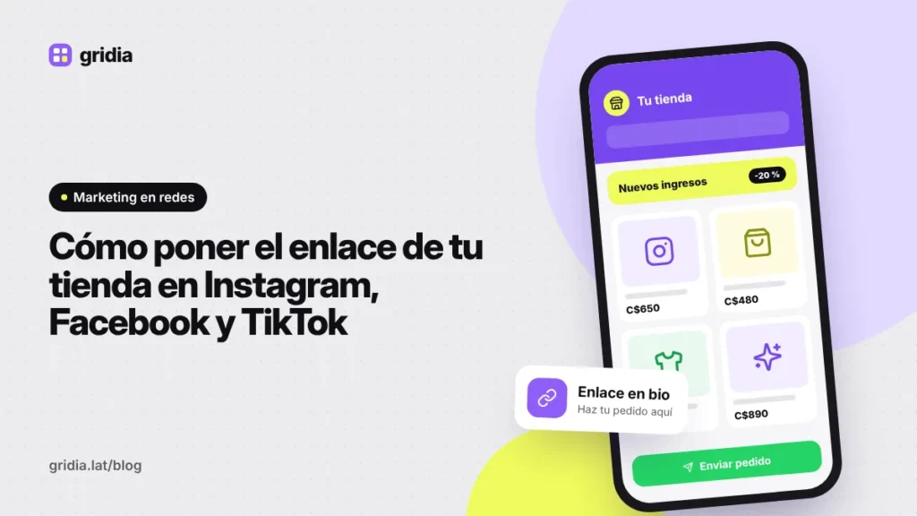 Cómo poner el enlace de tu tienda en Instagram, Facebook y TikTok