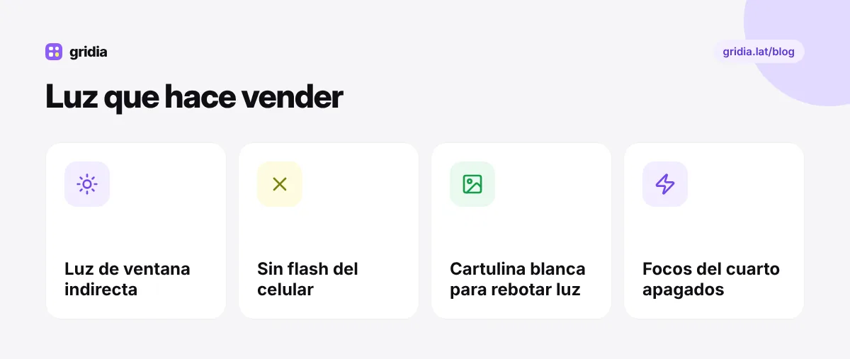 Consejos de luz para fotos de productos